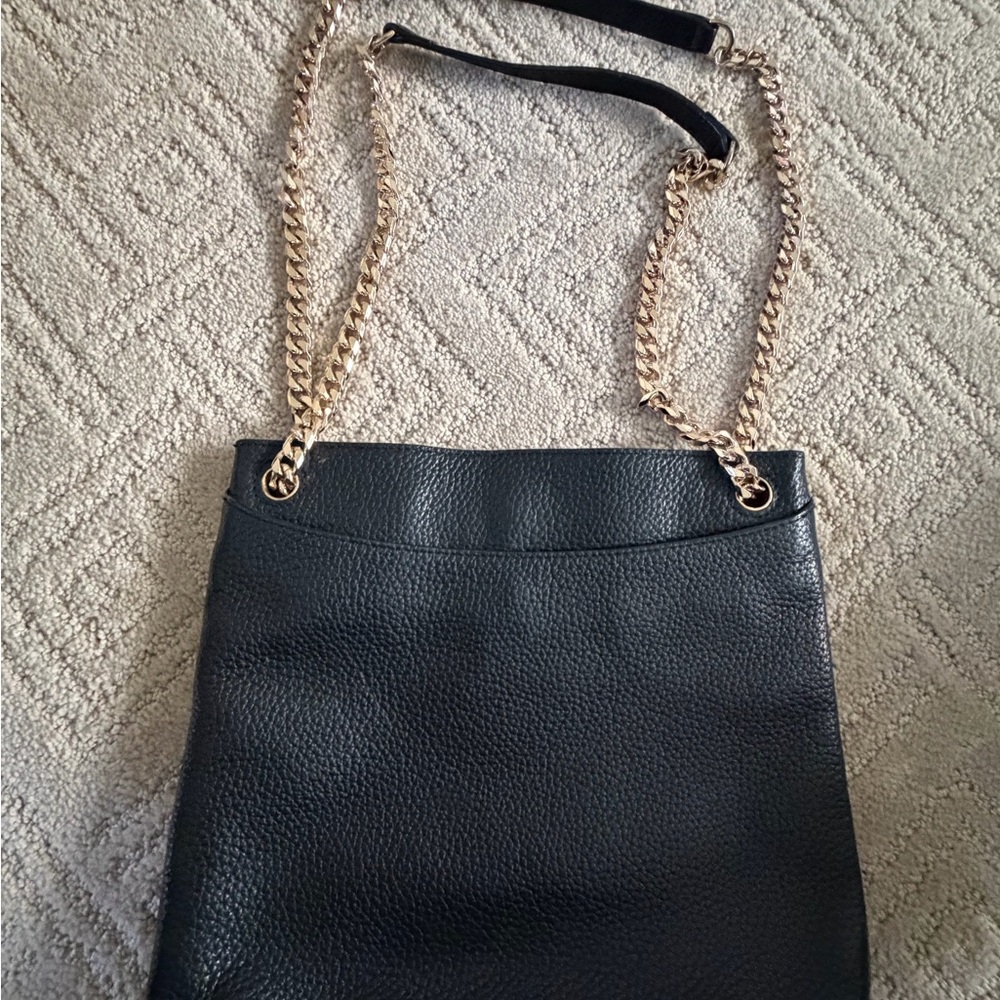 Black Leather Shoulder Bag